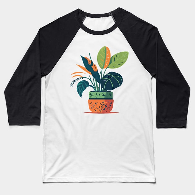 Cute Houseplant Baseball T-Shirt by SpriteGuy95